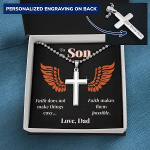 Father Son Faith Cross Necklace