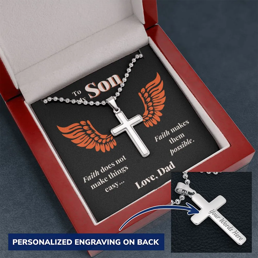 Father Son Faith Cross Necklace