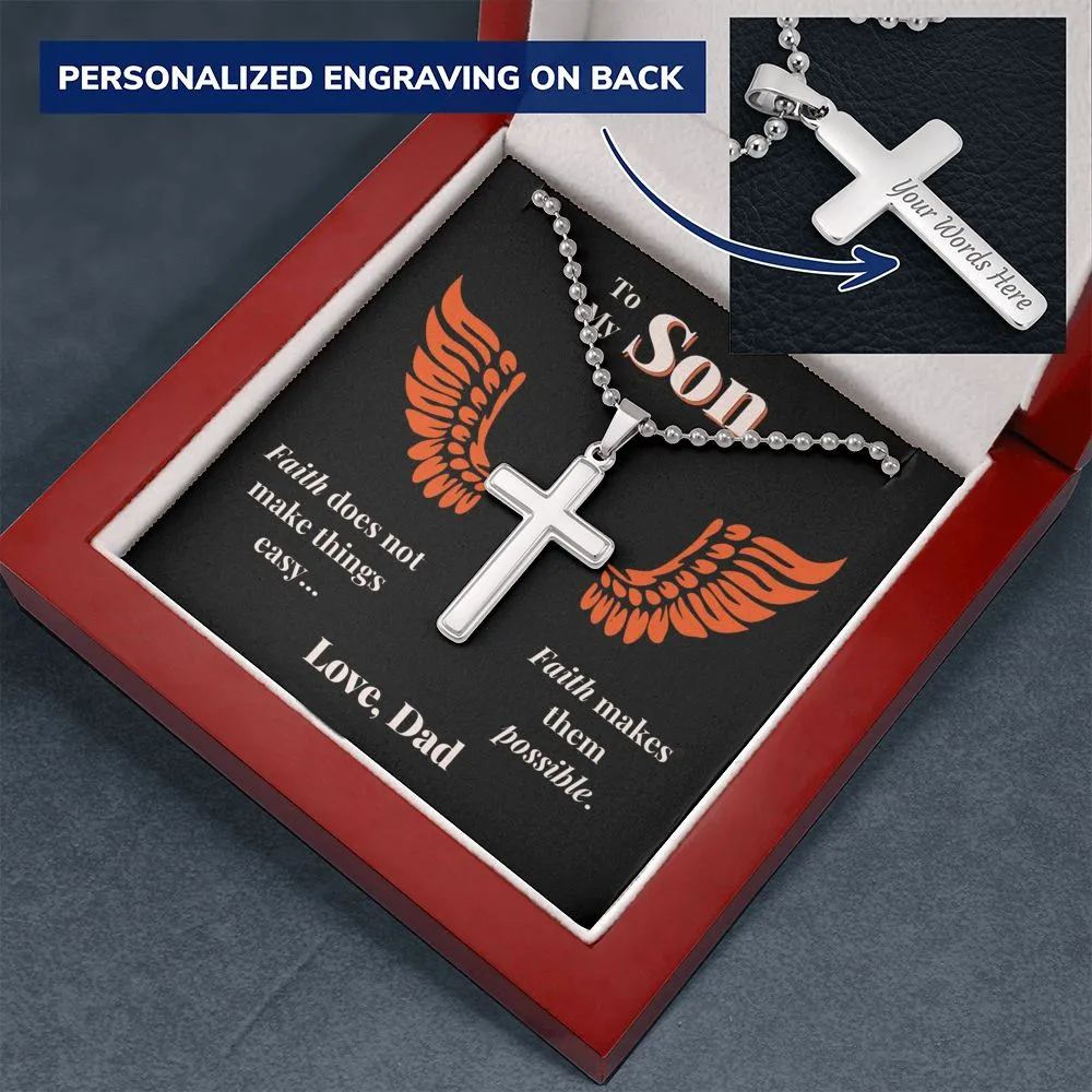 Father Son Faith Cross Necklace