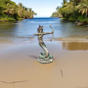 Furious Medusa the Gorgon, Greek Mythology, Shooting Arrow Statue by Veronese Design