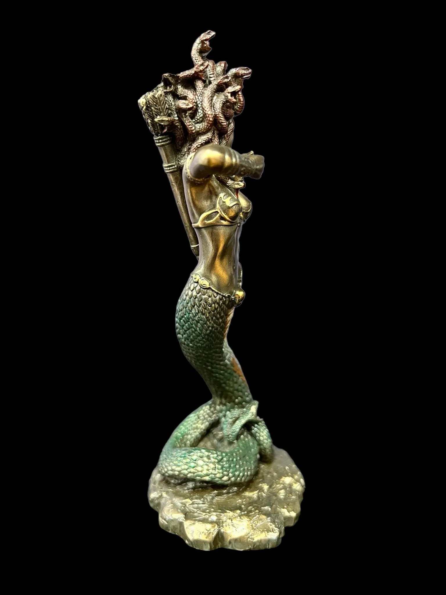 Furious Medusa the Gorgon, Greek Mythology, Shooting Arrow Statue by Veronese Design