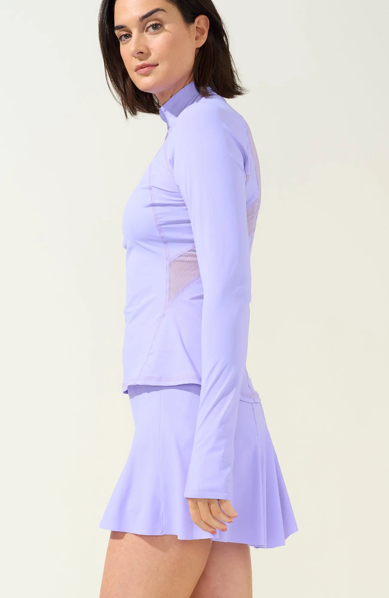 Grace 1/2 Zip Long Sleeve Top Violina