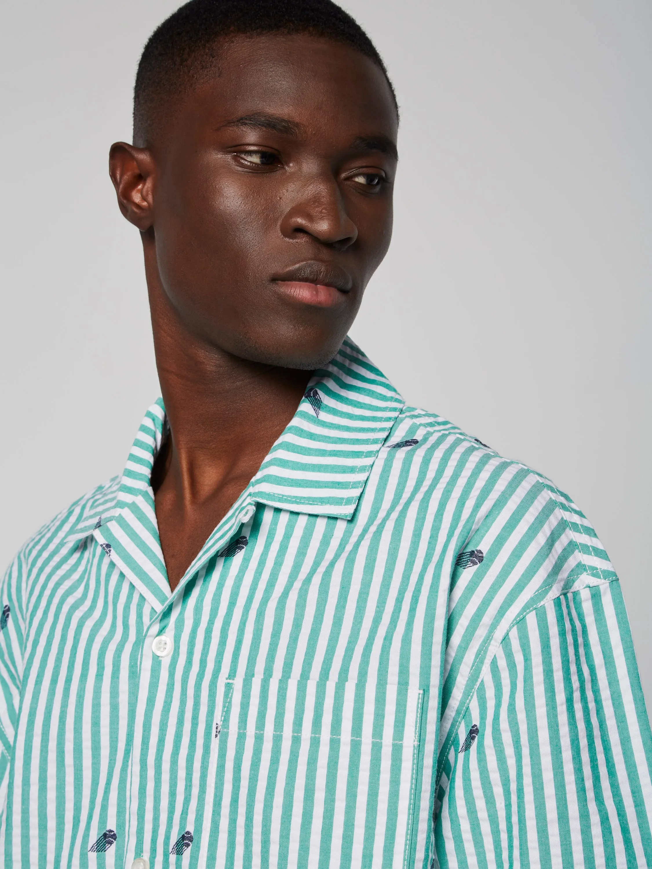 Granda Camp Shirt- Deep Mint