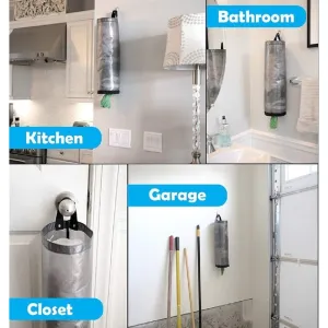 Hanging Mesh Trash Organizer - Plastic Bag Holder