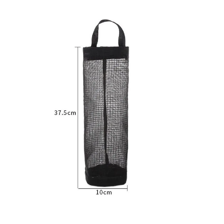 Hanging Mesh Trash Organizer - Plastic Bag Holder
