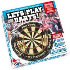 Harrows 'Lets Play Darts!' Dartboard inc. 6 Darts