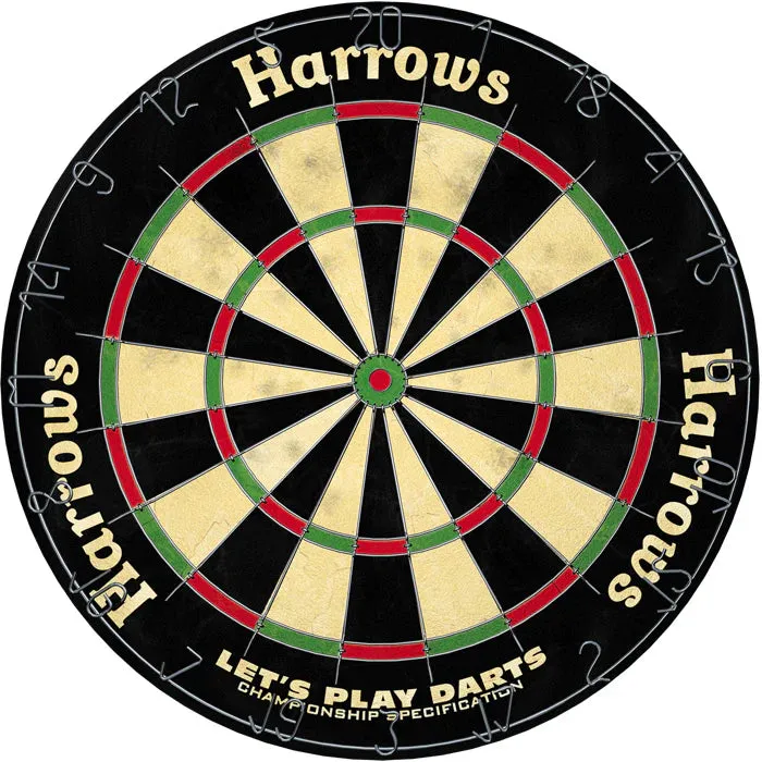 Harrows 'Lets Play Darts!' Dartboard inc. 6 Darts
