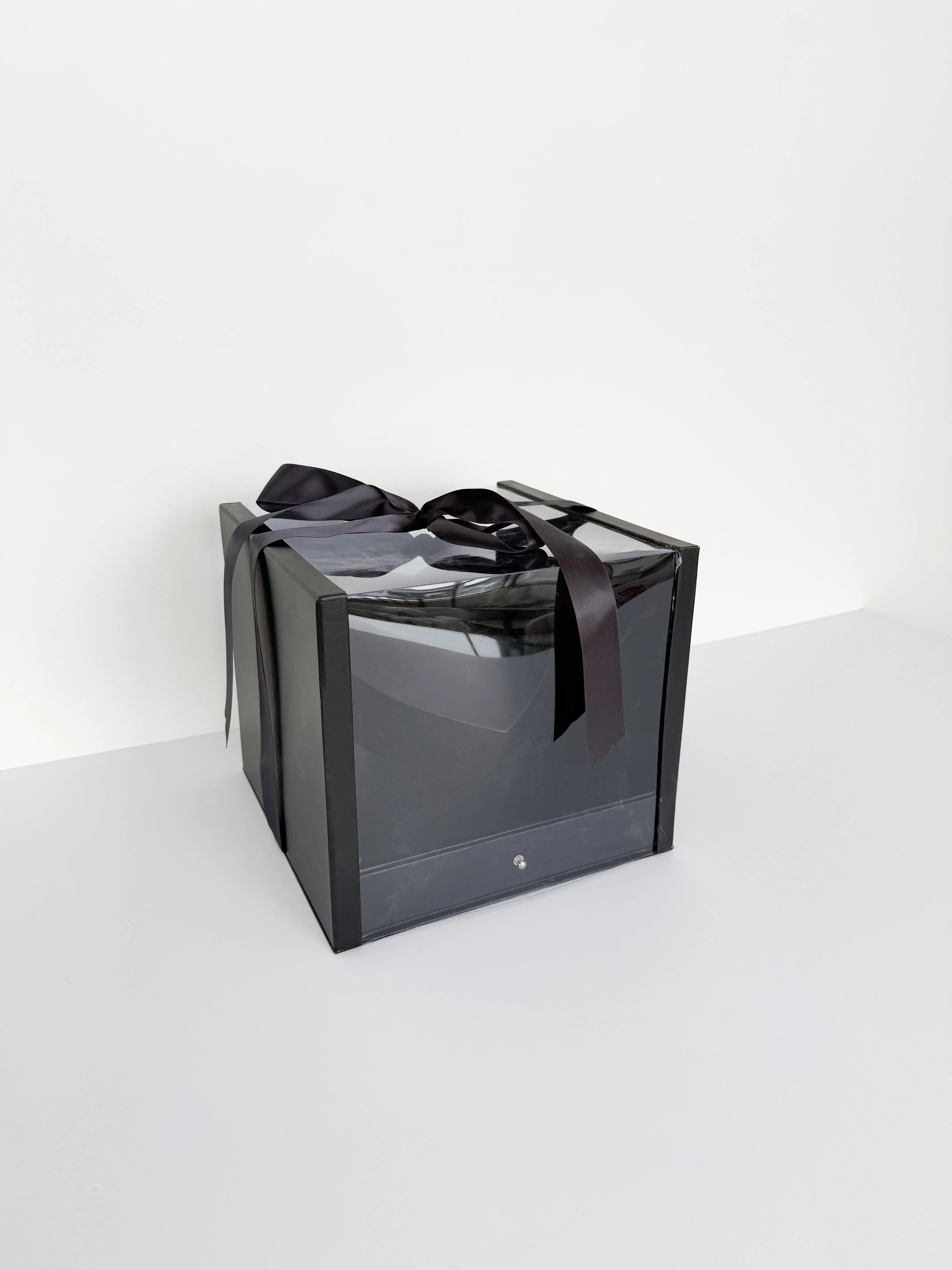 Heart Clear Square Flower Box with Drawer