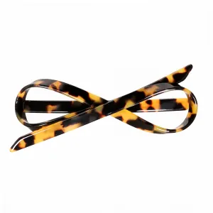 Jean Dark Tortoiseshell Bow Hair Clip
