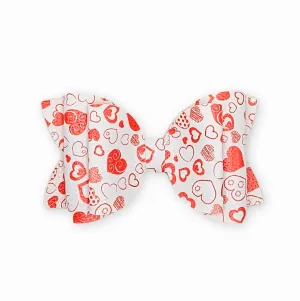 Josie - Passion Hearts Faux Leather Hair Bow