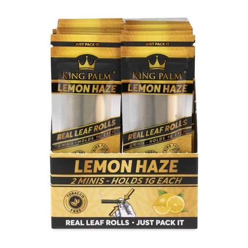 King Palm Mini Size 2 Count Per Pack - Various Flavors - (20 Pack)