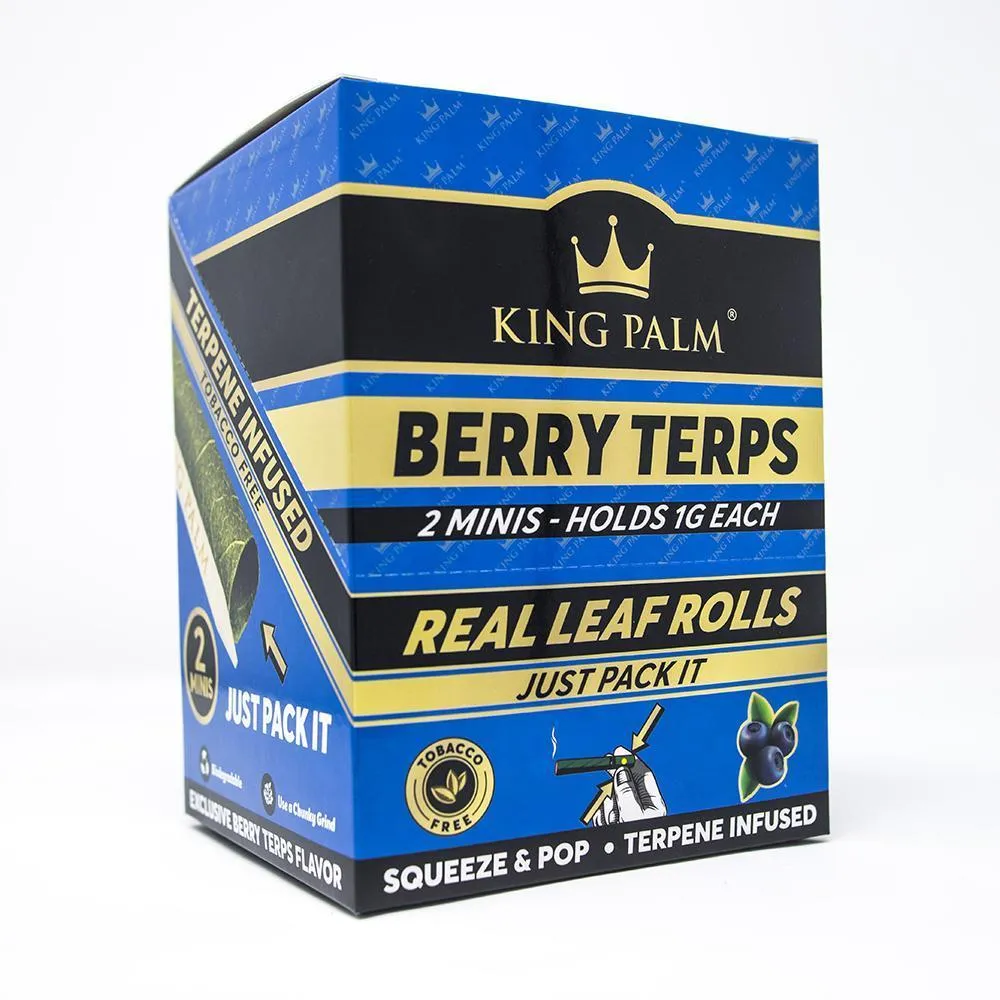 King Palm Mini Size 2 Count Per Pack - Various Flavors - (20 Pack)
