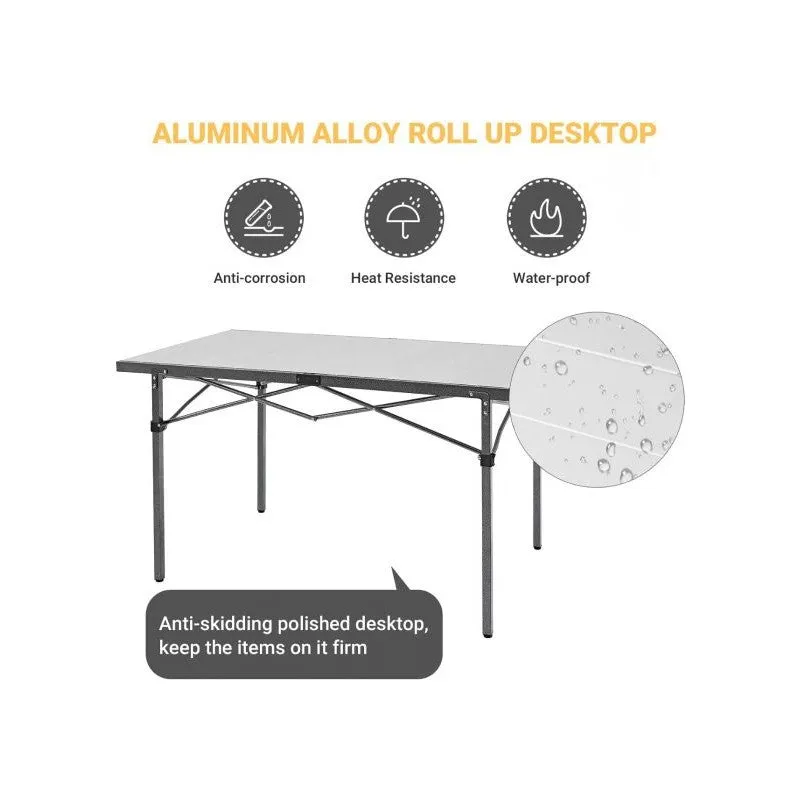 KingCamp - Lightweight Aluminum Alloy Folding Roll Up Table