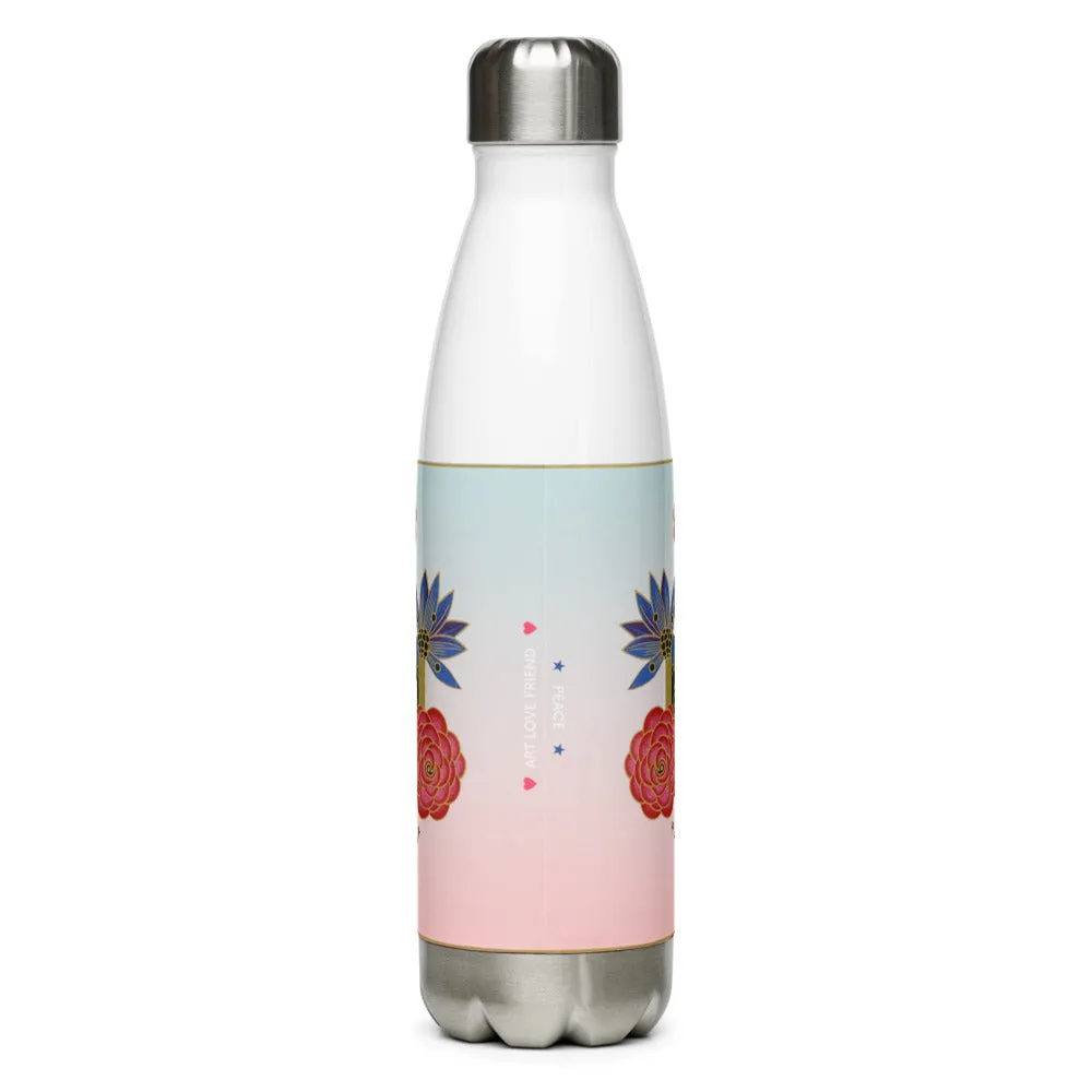 LETS ALL BE FRIENDS Stainless Steel Water Bottle