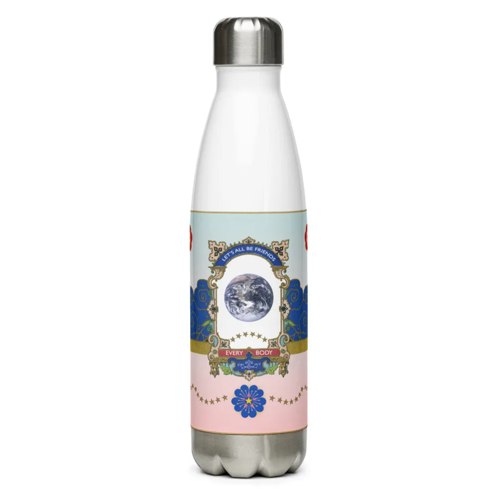 LETS ALL BE FRIENDS Stainless Steel Water Bottle