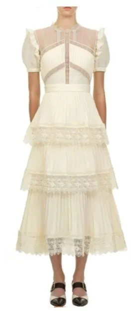 Lila Short Sleeve Ruffle Dress