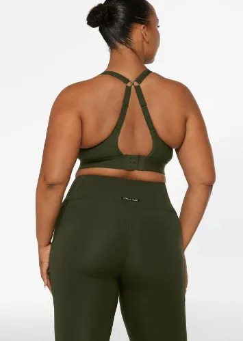 Lorna Jane Compress & Compact Sports Bra - Luxury Green