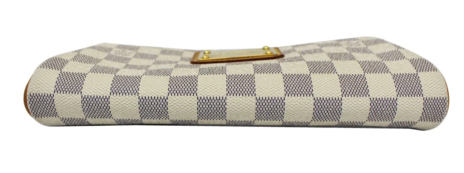 LOUIS VUITTON Damier Azur Eva Clutch Messenger Bag