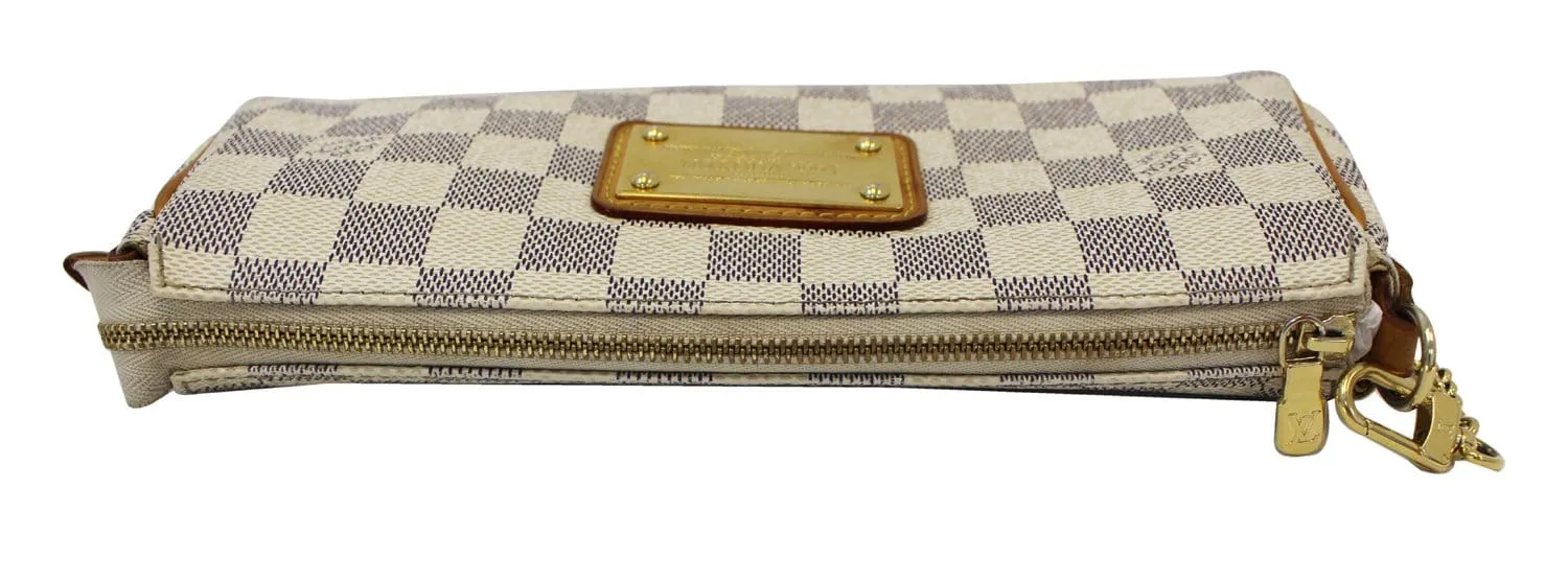 LOUIS VUITTON Damier Azur Eva Clutch Messenger Bag