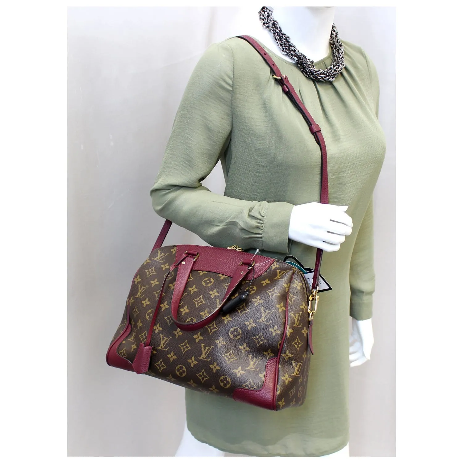 LOUIS VUITTON Retiro NM Aurore Monogram Canvas Shoulder Bag