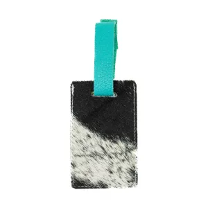 Luggage Tag - Black & White w/ Cocoa Navajo