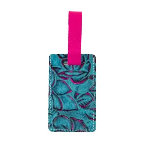 Luggage Tag - Salt/Pepper w/ Rio Roses