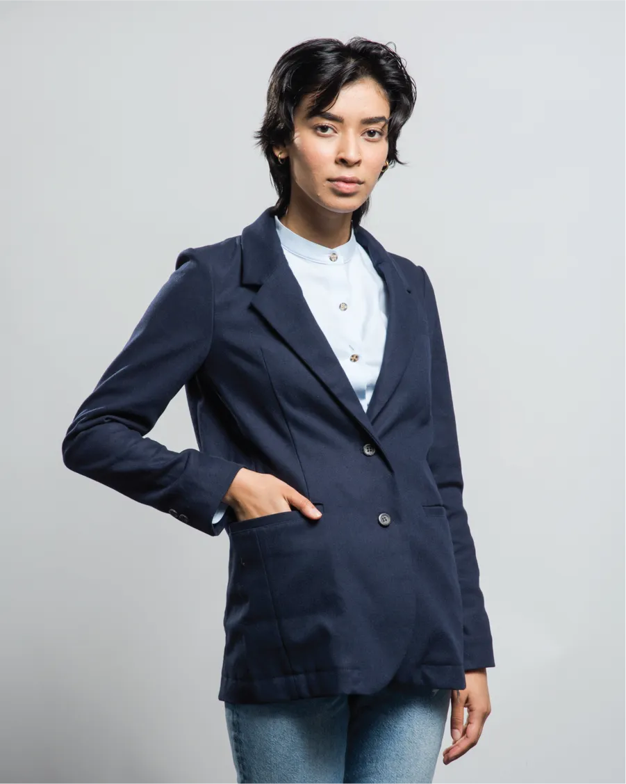 Mahoney Faux-Wool Suit Jacket
