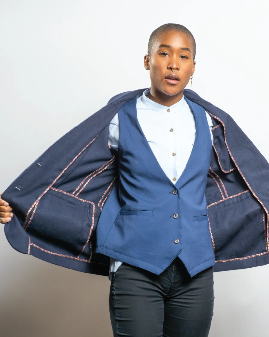 Mahoney Faux-Wool Suit Jacket