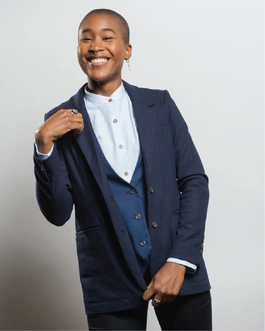 Mahoney Faux-Wool Suit Jacket