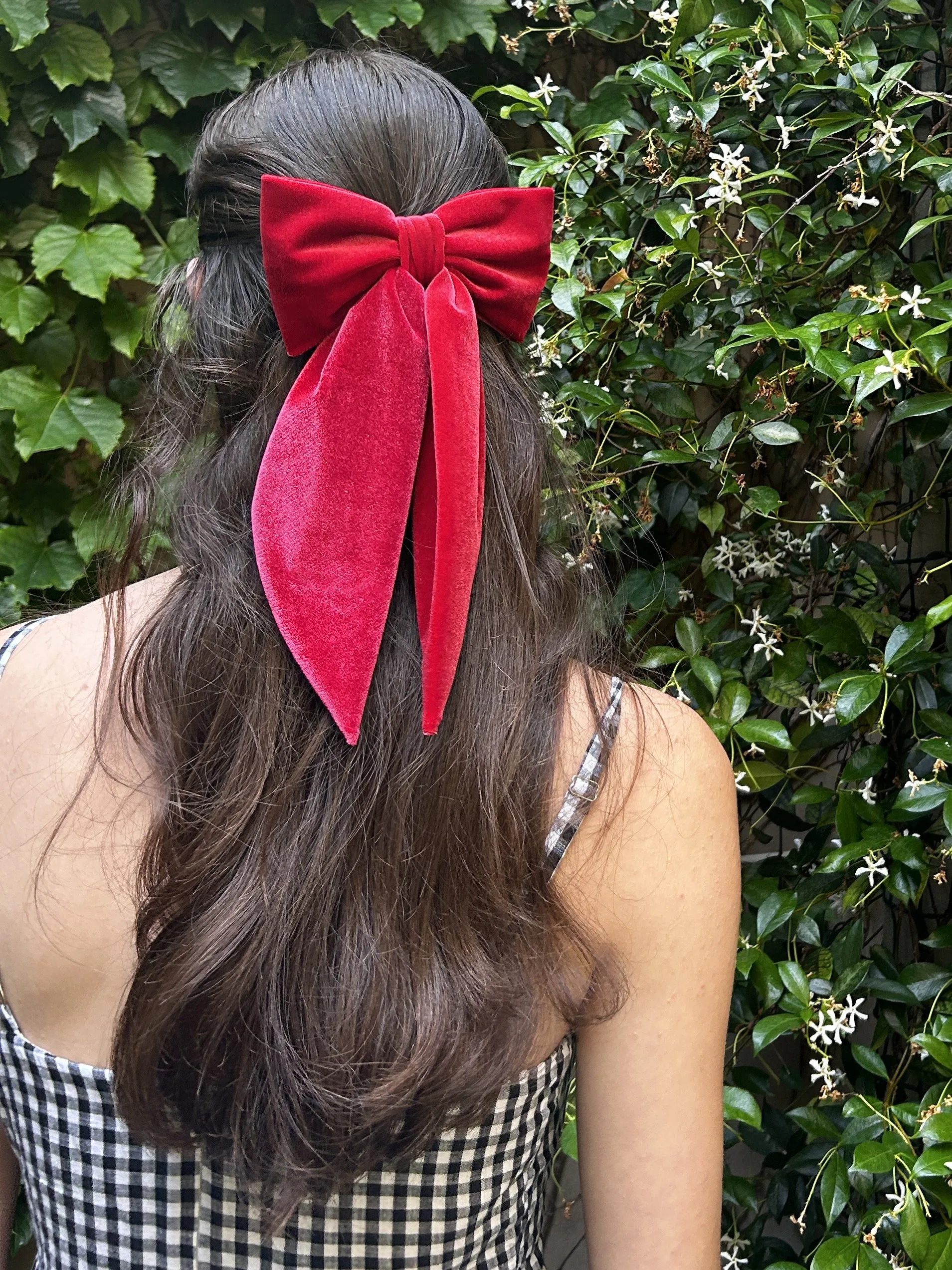 Marie Antoinette Red Tail Bow Barrette