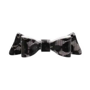 Marielle Large Dentelle White Bow Hair Clip