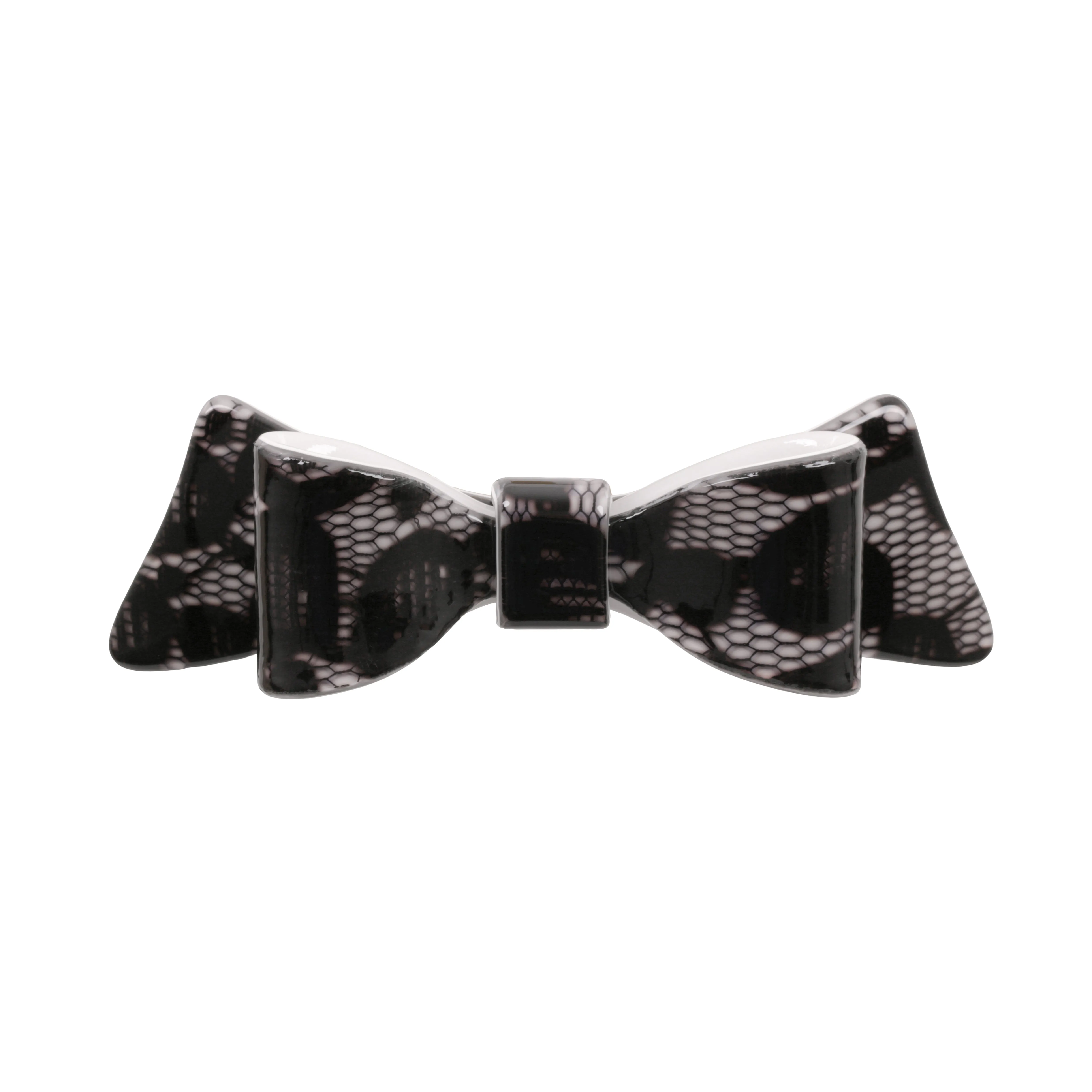 Marielle Large Dentelle White Bow Hair Clip