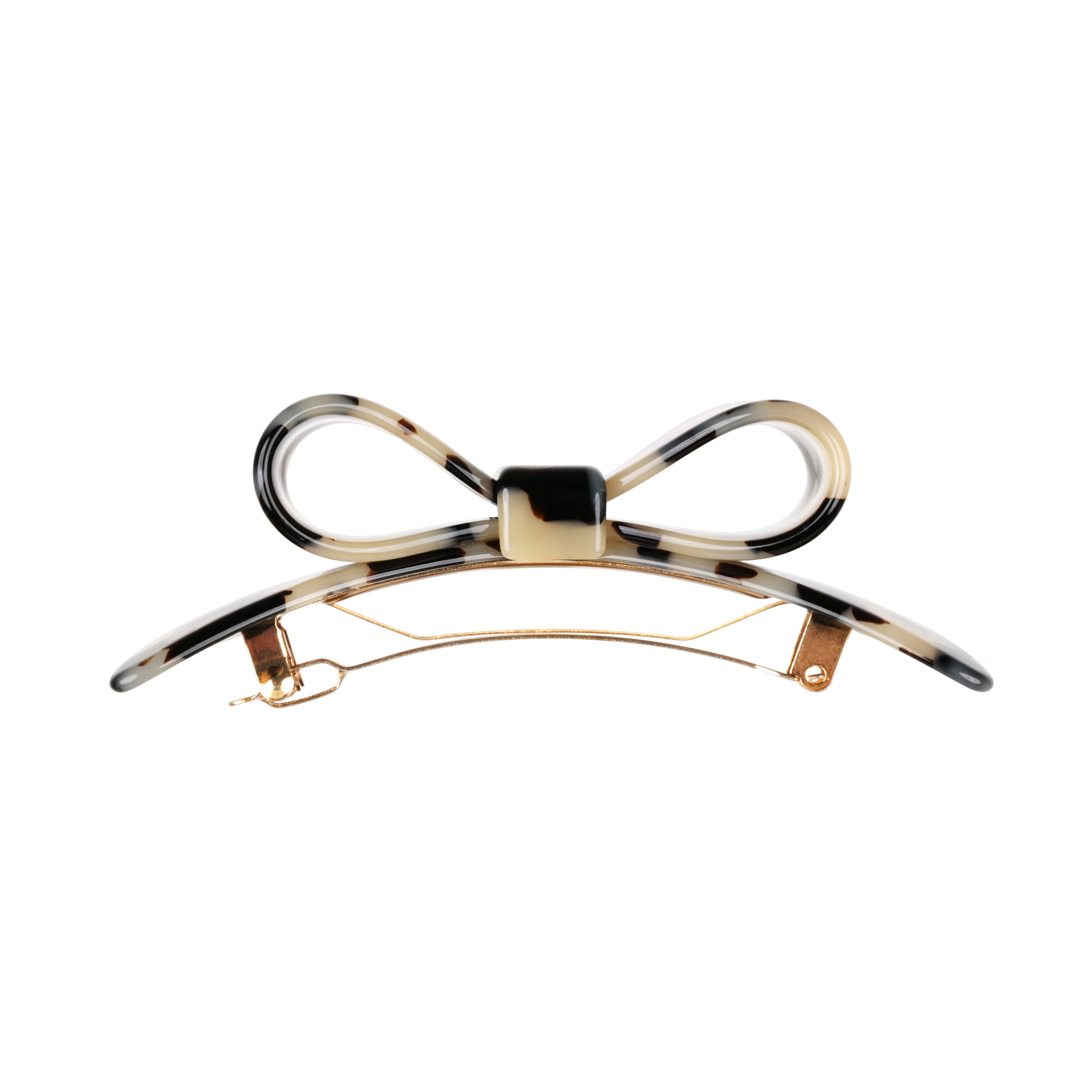 Marielle Large Light Tortoiseshell Bow Hair Clip