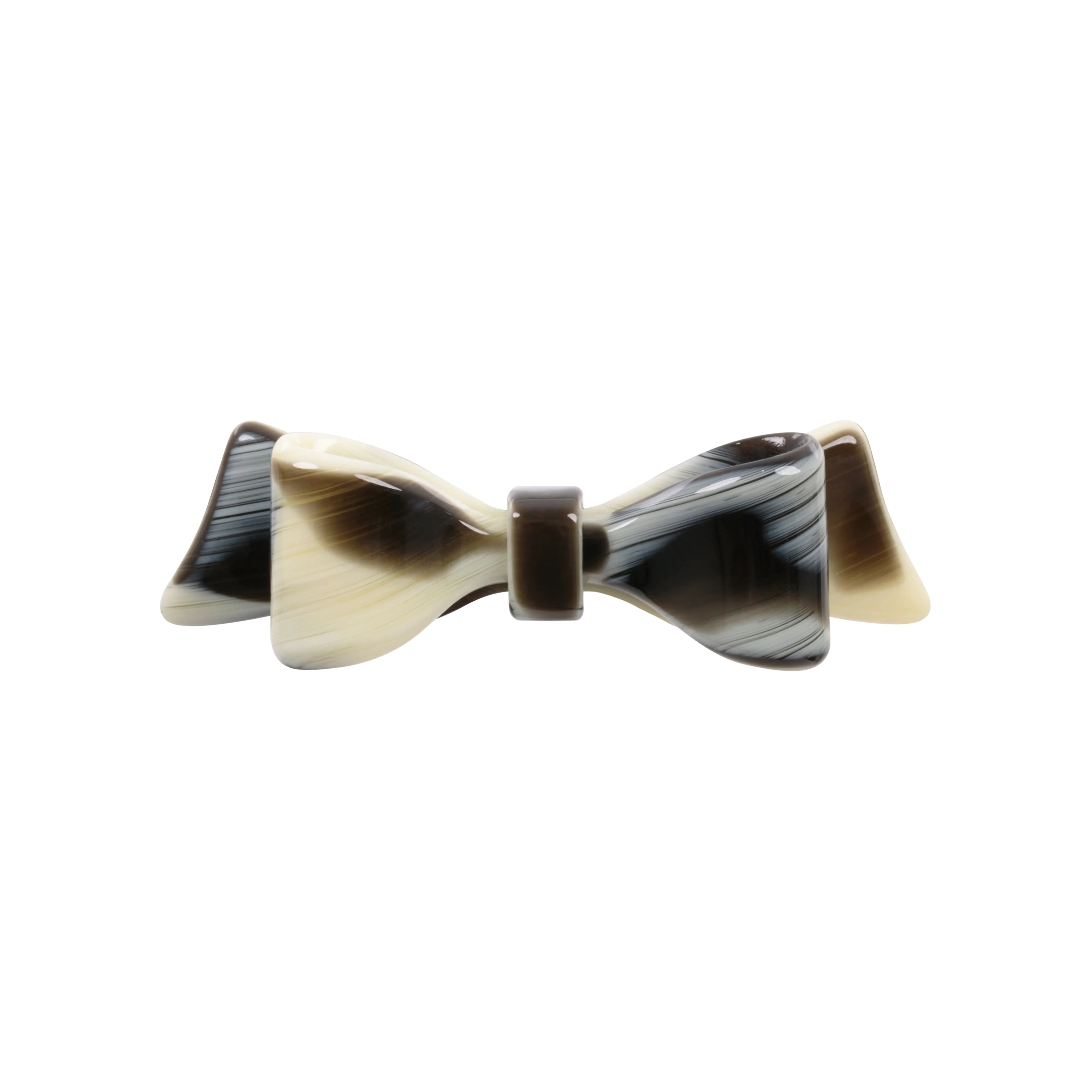 Marielle Small Corne Noire Bow Hair Clip