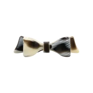 Marielle Small Corne Noire Bow Hair Clip