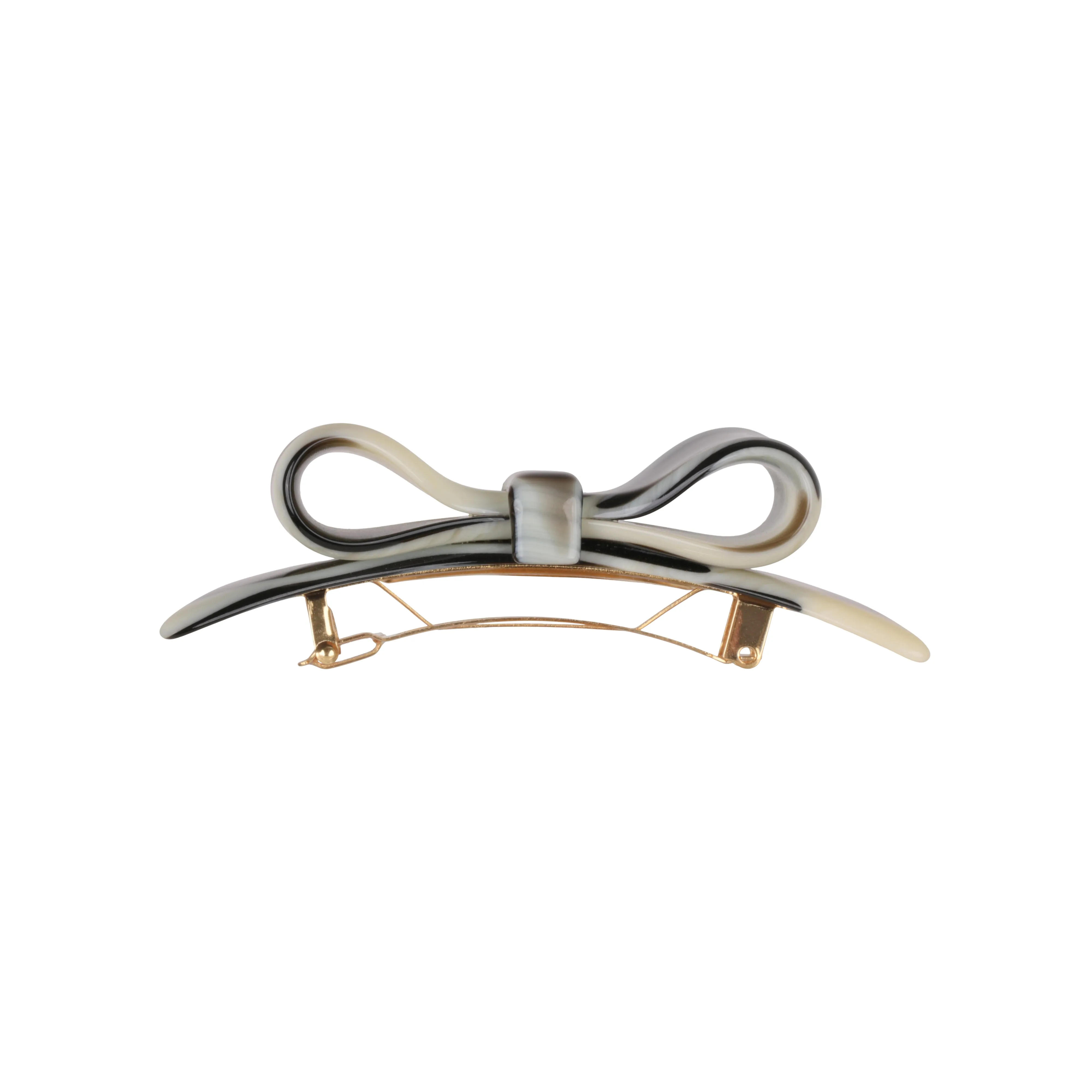 Marielle Small Corne Noire Bow Hair Clip