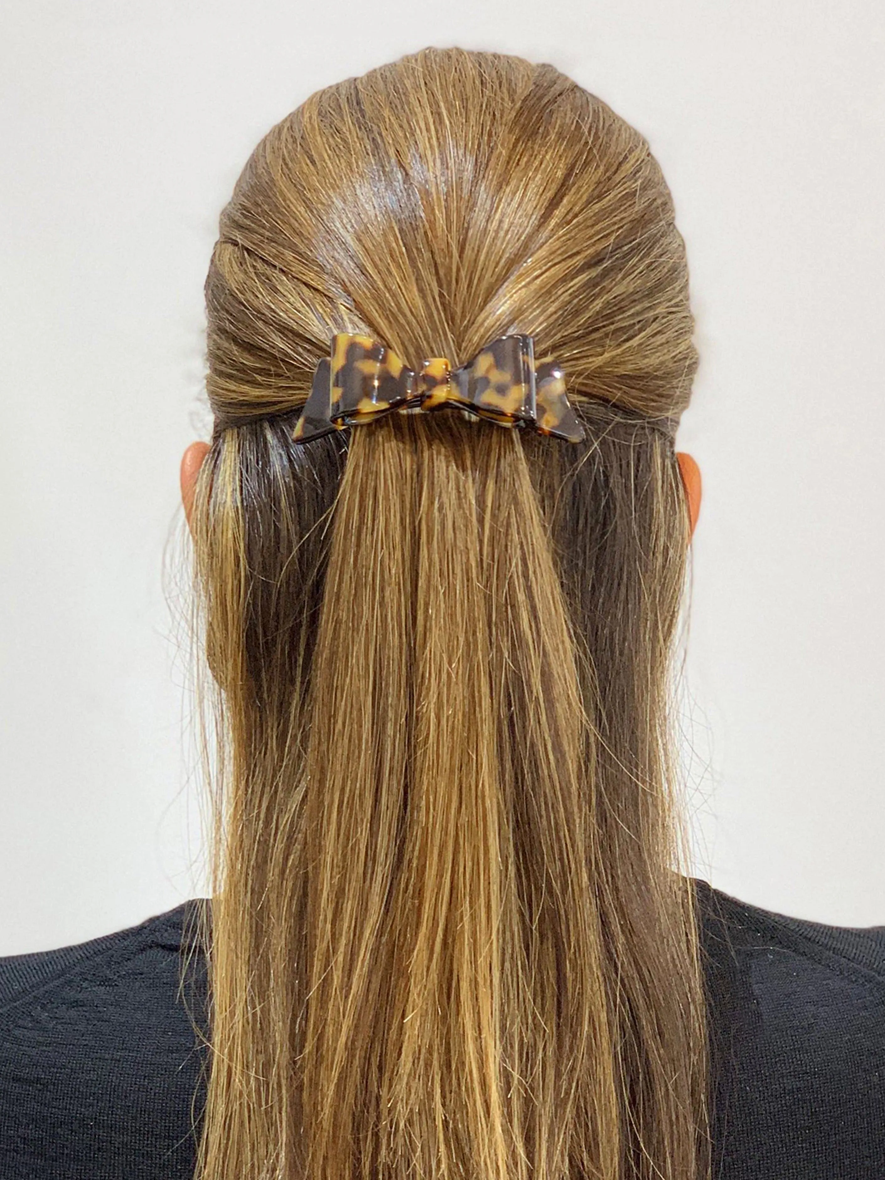 Marielle Small Navy Bow Hair Clip