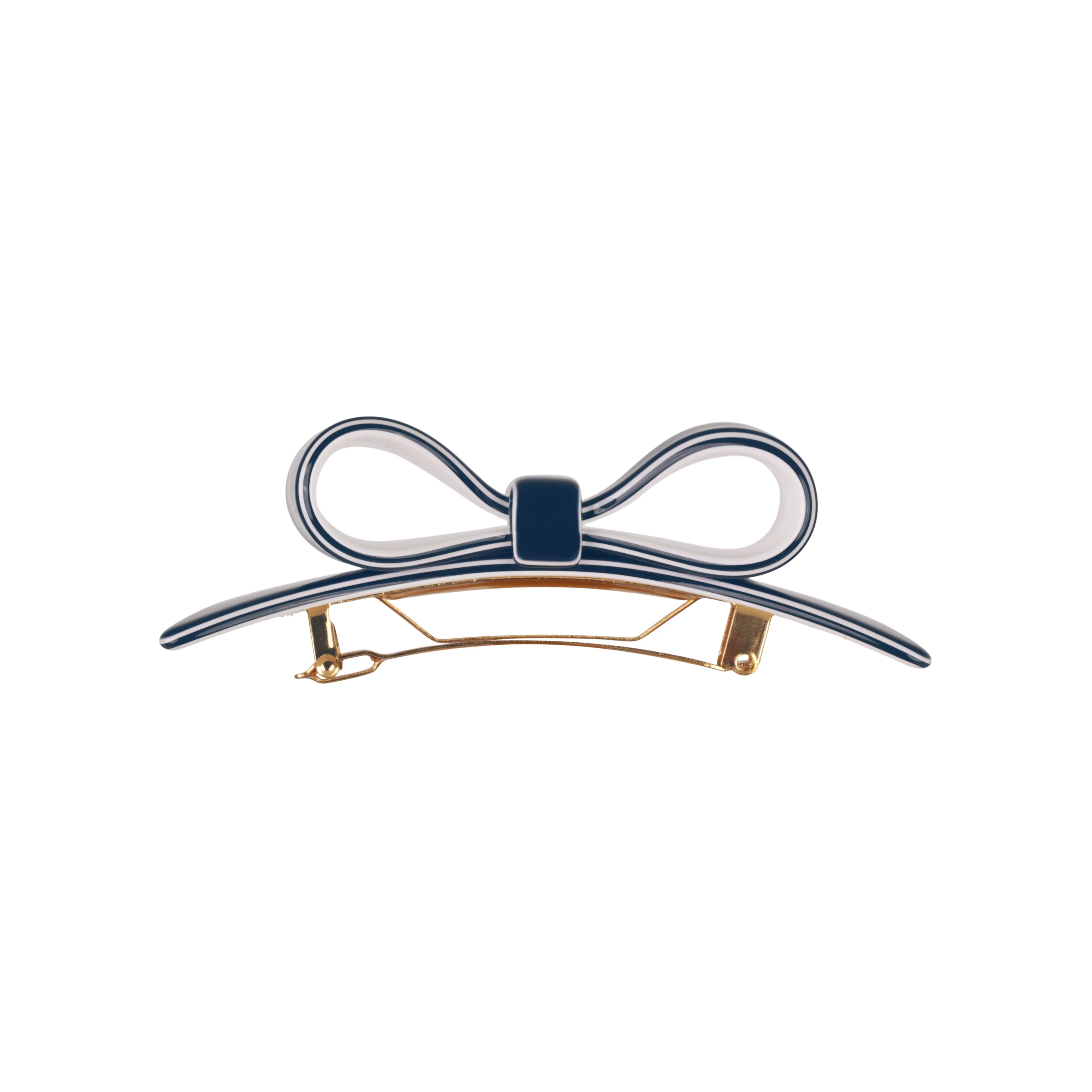 Marielle Small Navy Bow Hair Clip
