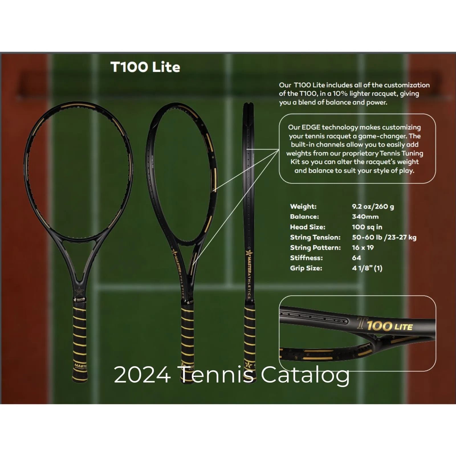 Master Athletics T100 Lite Tennis Racquet (Unstrung)