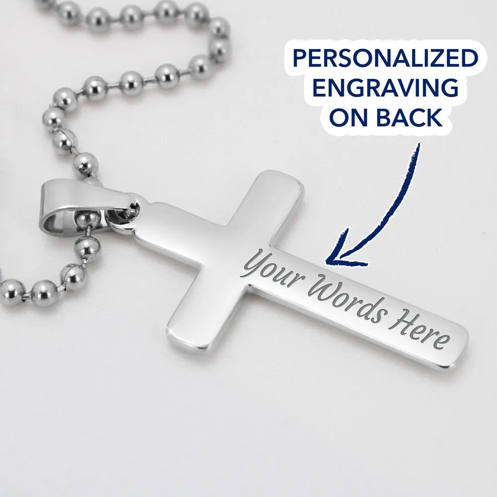 My Dad, My Hero, From Daughter-Cross Necklace
