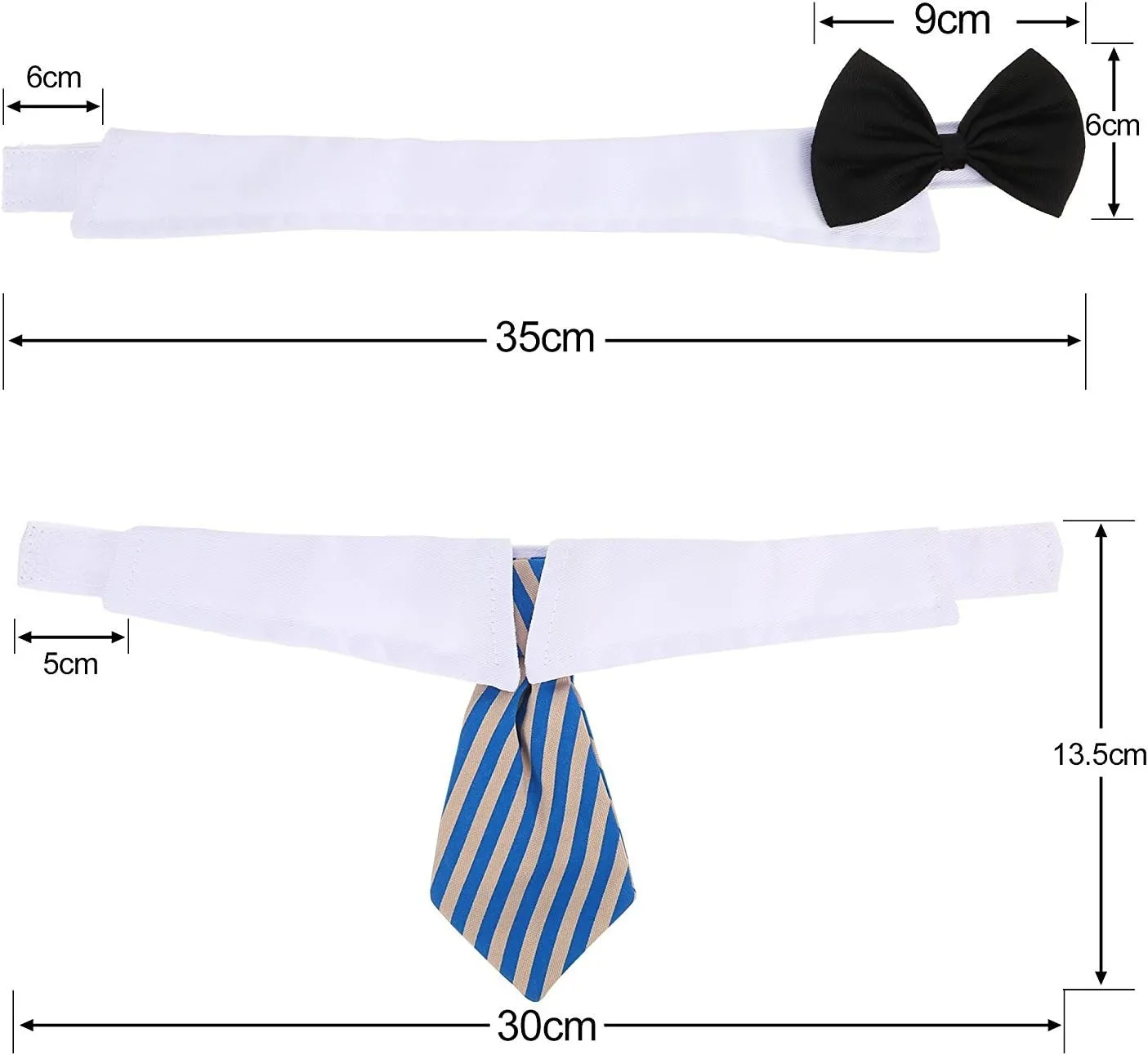 NEW 3 Pieces Adjustable Pets Dog Cat Bow Tie Pet Costume Necktie Collar for Small Dogs Puppy Grooming Accessories (S)