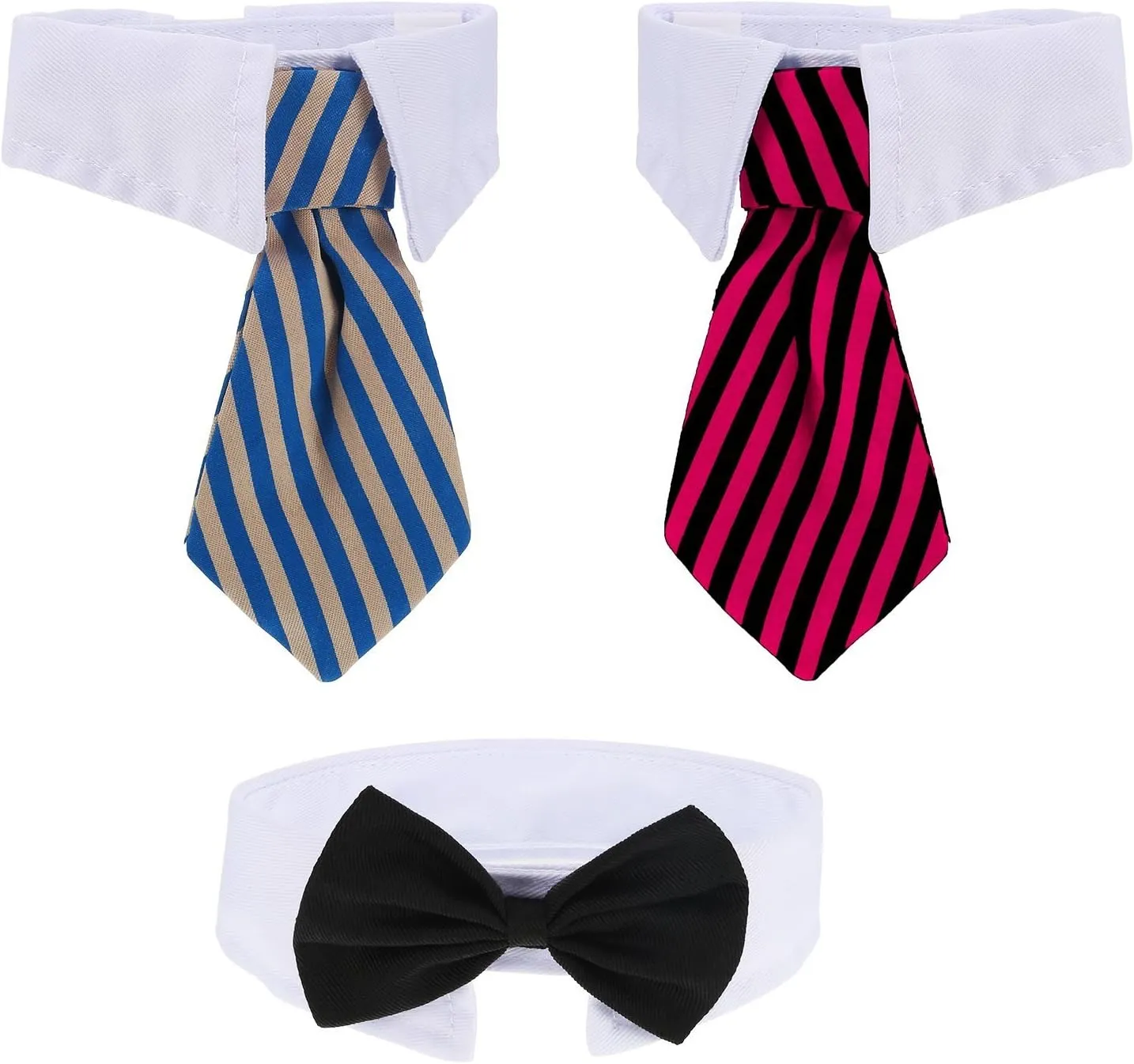 NEW 3 Pieces Adjustable Pets Dog Cat Bow Tie Pet Costume Necktie Collar for Small Dogs Puppy Grooming Accessories (S)