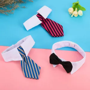 NEW 3 Pieces Adjustable Pets Dog Cat Bow Tie Pet Costume Necktie Collar for Small Dogs Puppy Grooming Accessories (S)