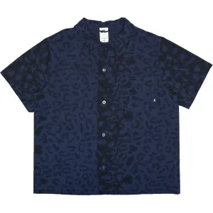 Nike SB Bowler Short-Sleeve Button-Up Shirt AOP Midnight Navy