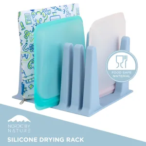 Nordic By Nature Silicone Drying Rack For Reusable Bags - (Nordic Blue)