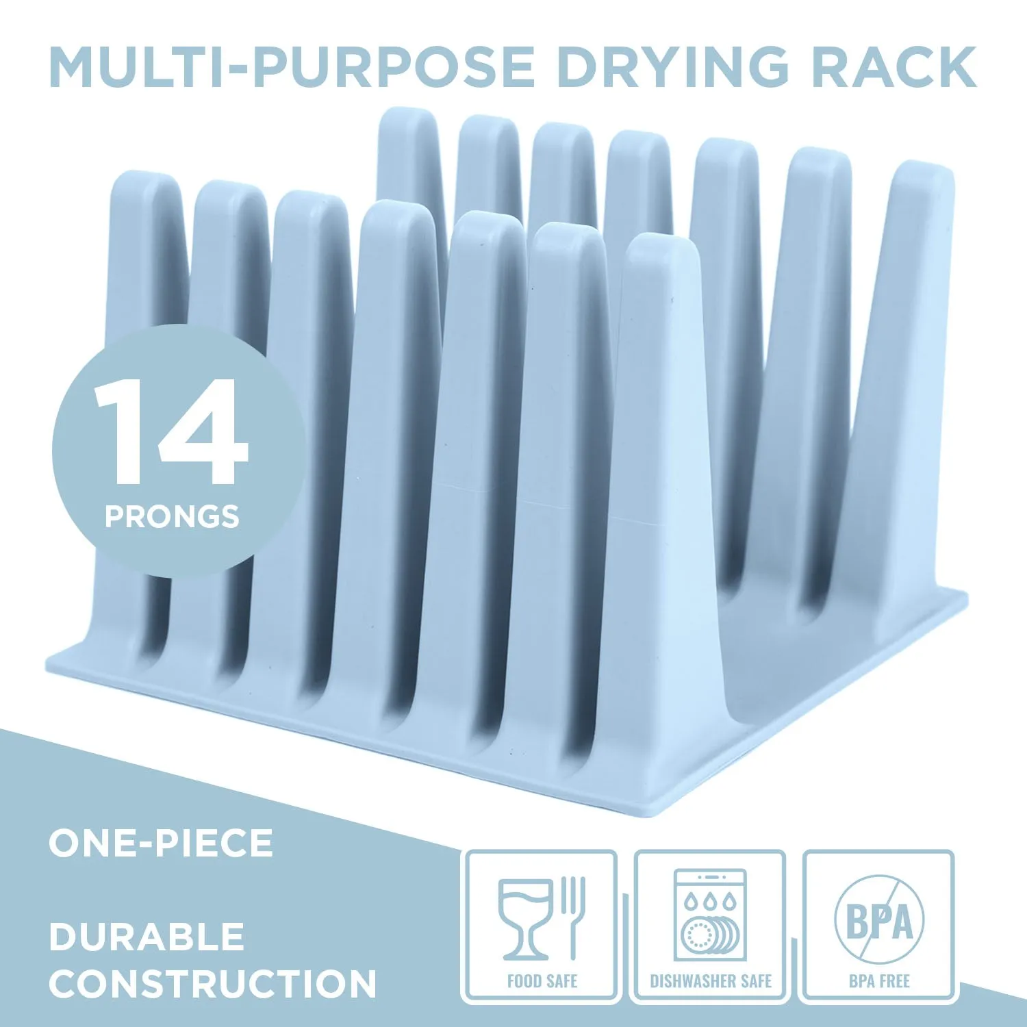 Nordic By Nature Silicone Drying Rack For Reusable Bags - (Nordic Blue)