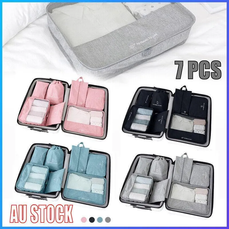Packing Cubes Travel Pouches Storage Bag 7PCS