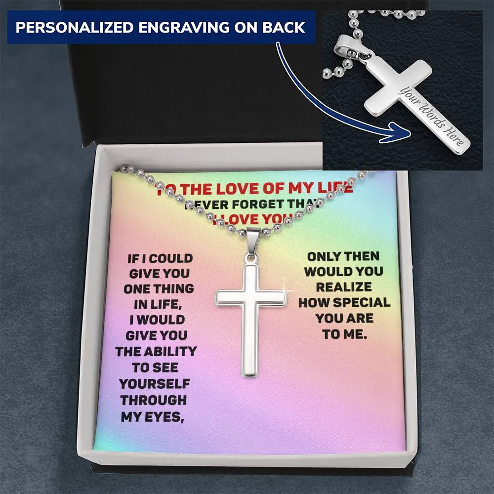 Personalized Gay Gift for Boyfriend or Husband, Gay Pride Jewelry, Gay Male Necklace, His and His Gift, LGBT Present - Ball Chain