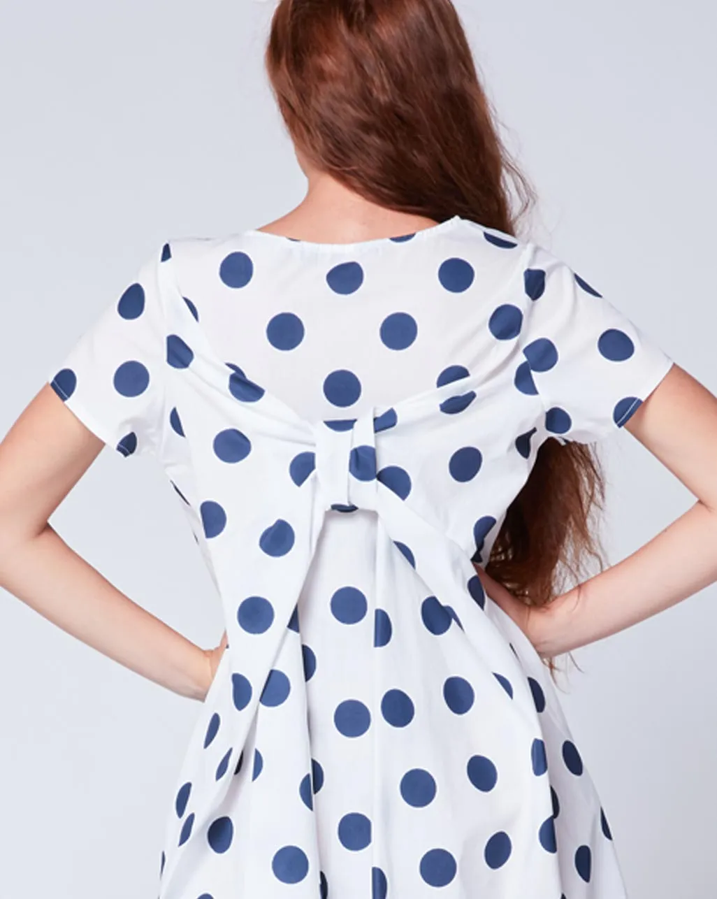 Polka Dot Bow Back Dress