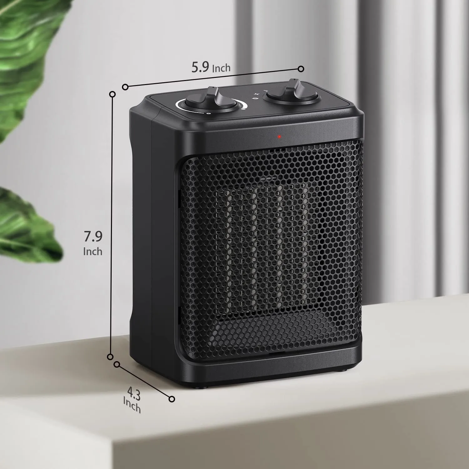 Portable Electric Space Heater (Black)